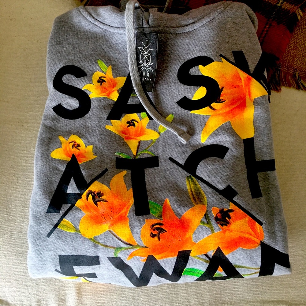 Saskatchewan Tiger Lily Print Hoodie